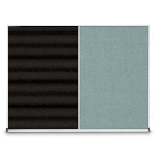 Triple Door Radius Corkboard, 96"X48", S, UV8006-SATIN-BUFF